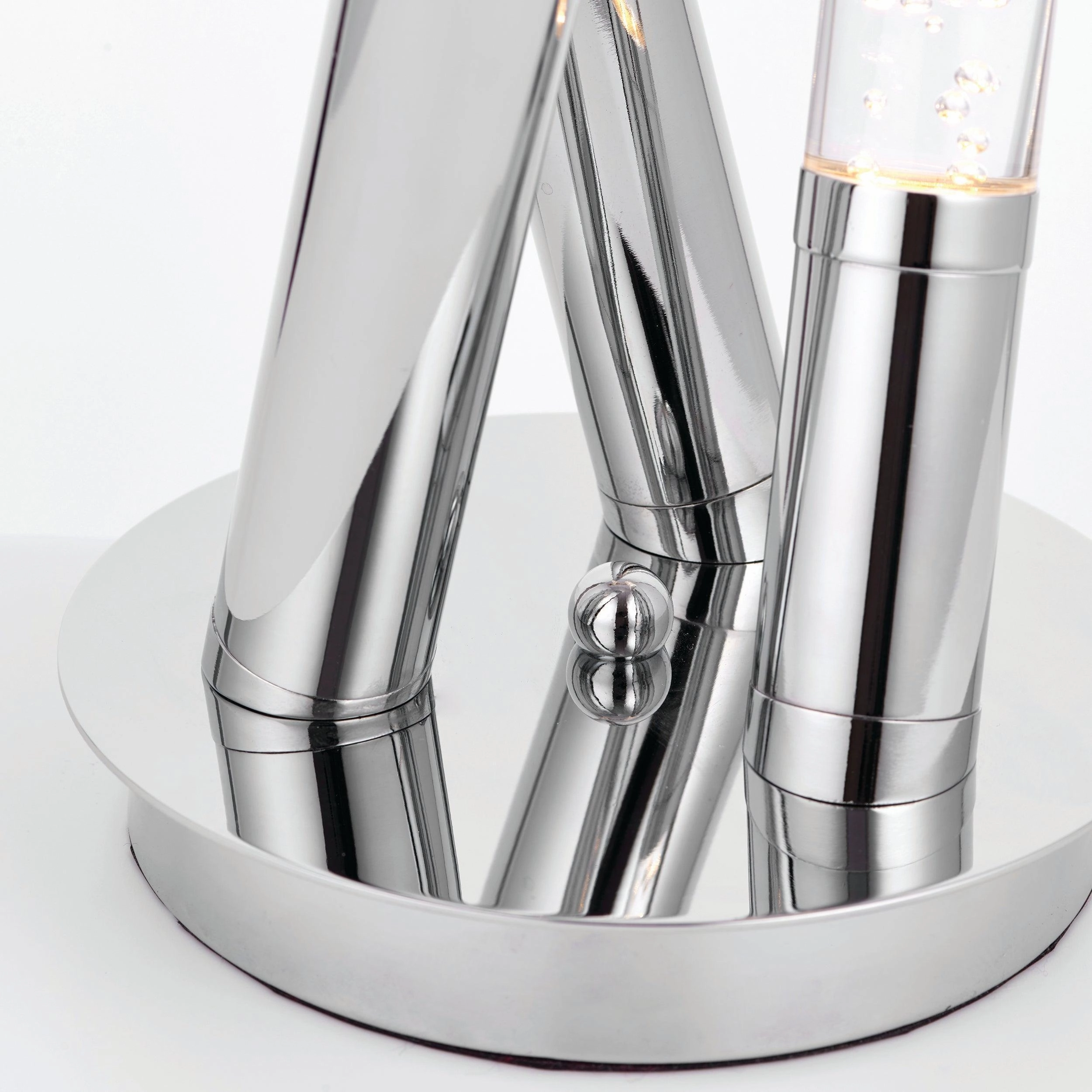 Glacier 3 Light LED Stainless Steel & Acrylic Table Lamp