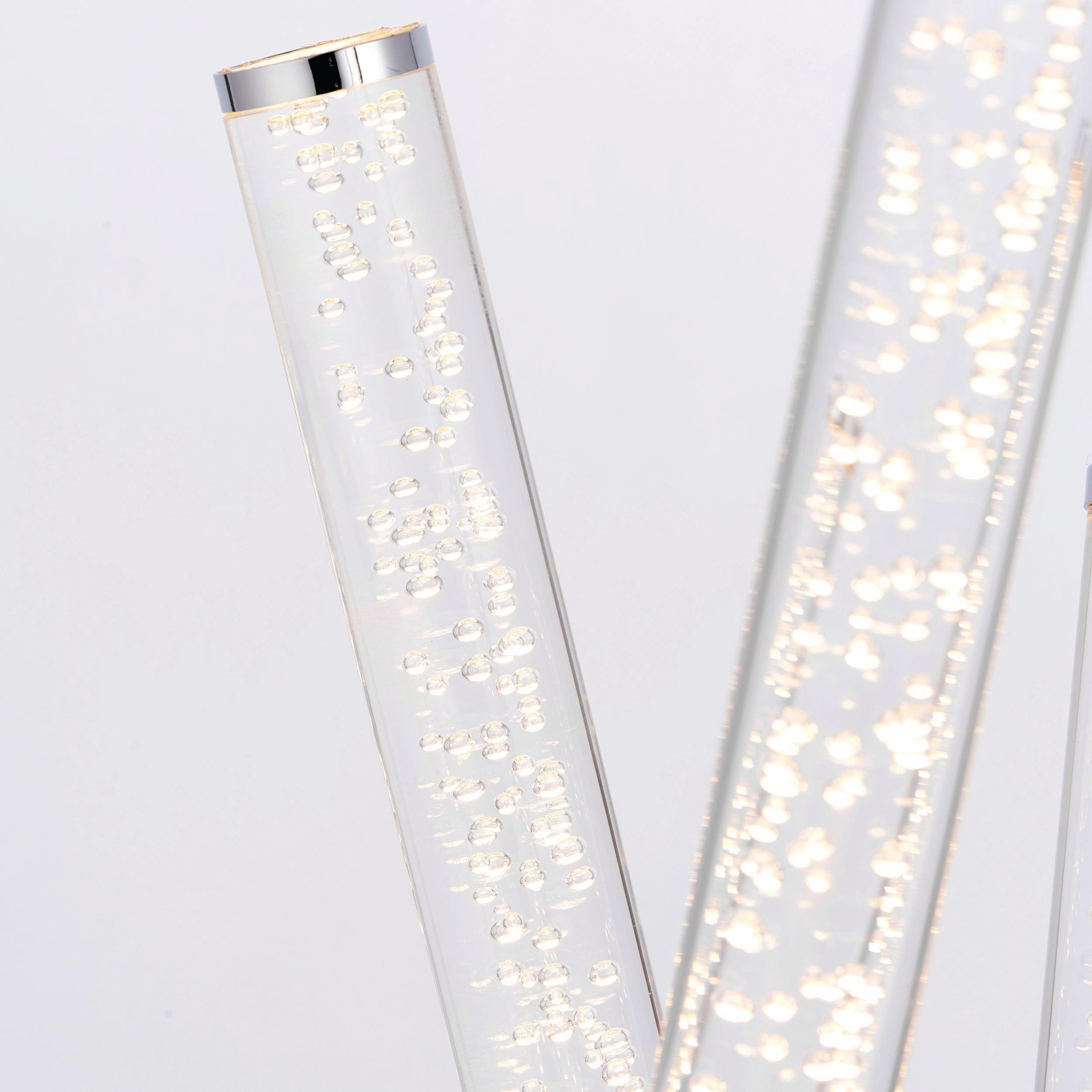 Glacier 3 Light LED Stainless Steel & Acrylic Table Lamp