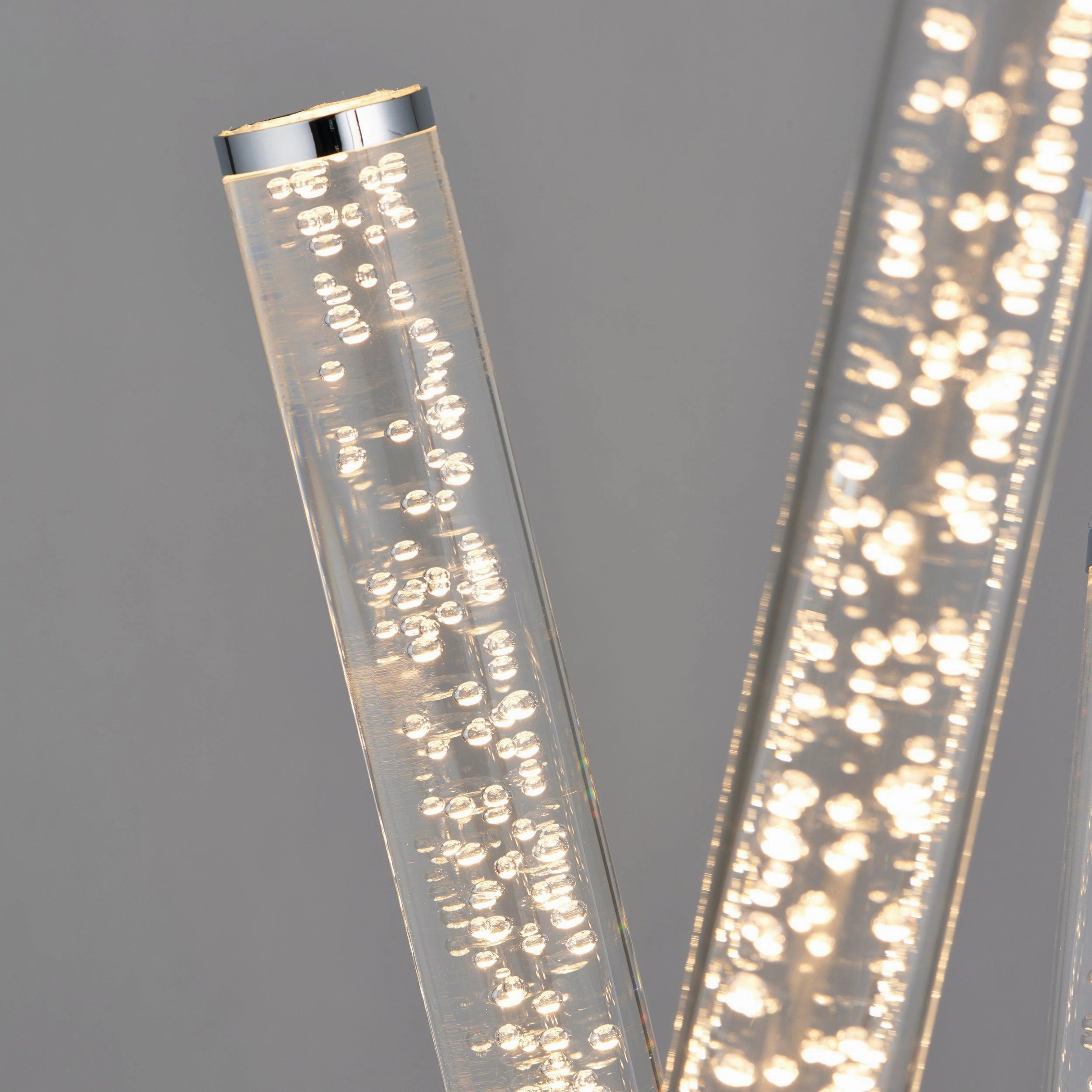 Glacier 3 Light LED Stainless Steel & Acrylic Table Lamp