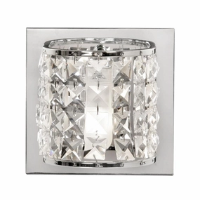 Glamour Chrome 1 Light Semi-Flush Bathroom Ceiling Light white ceiling lamp