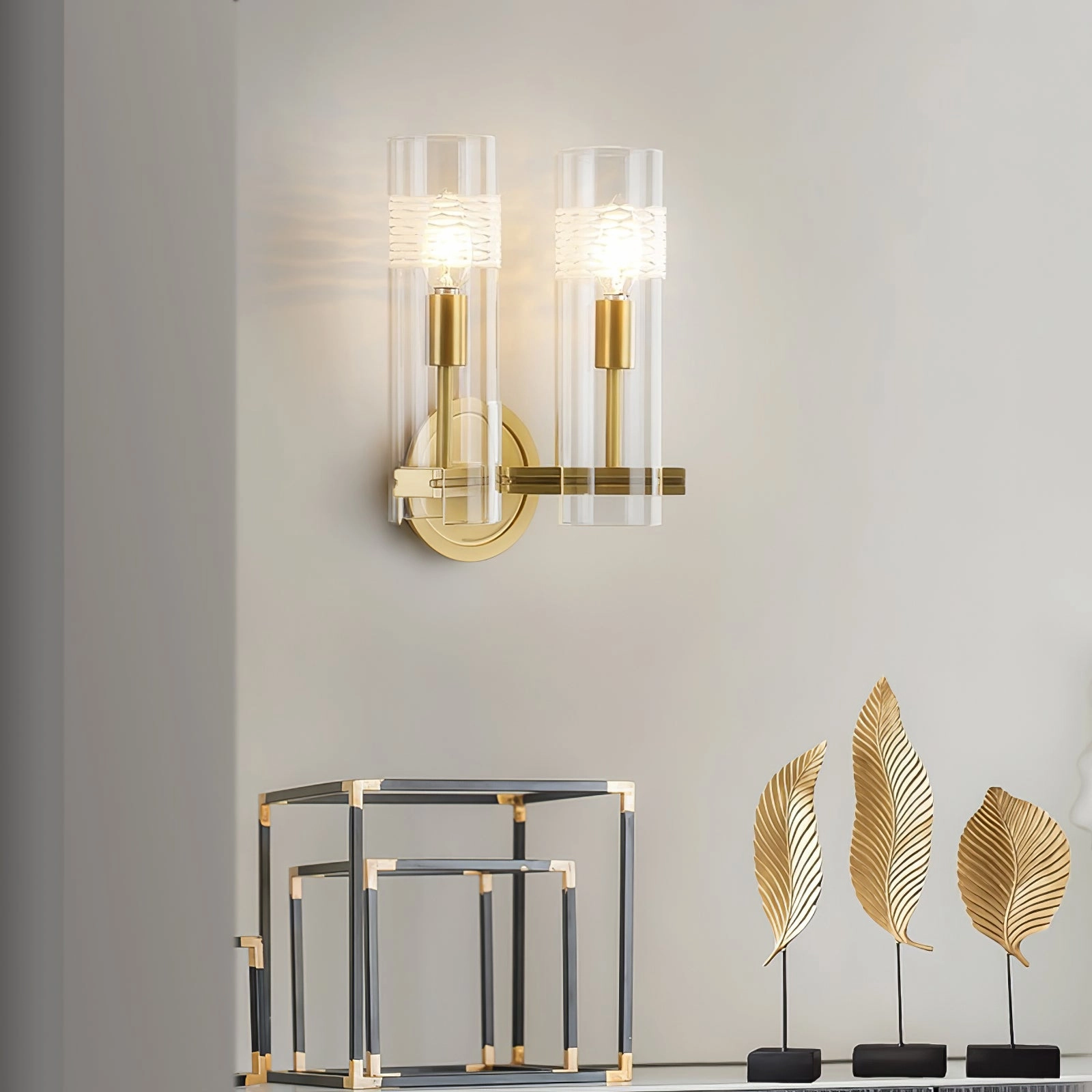 Glass Candlestick Wall Lamp