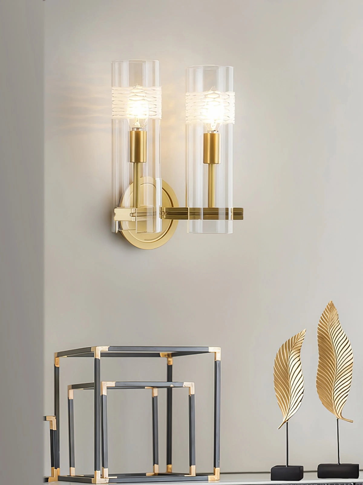 Glass Candlestick Wall Lamp