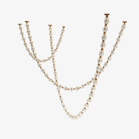 Glass Chain Chandelier minimalist reading light