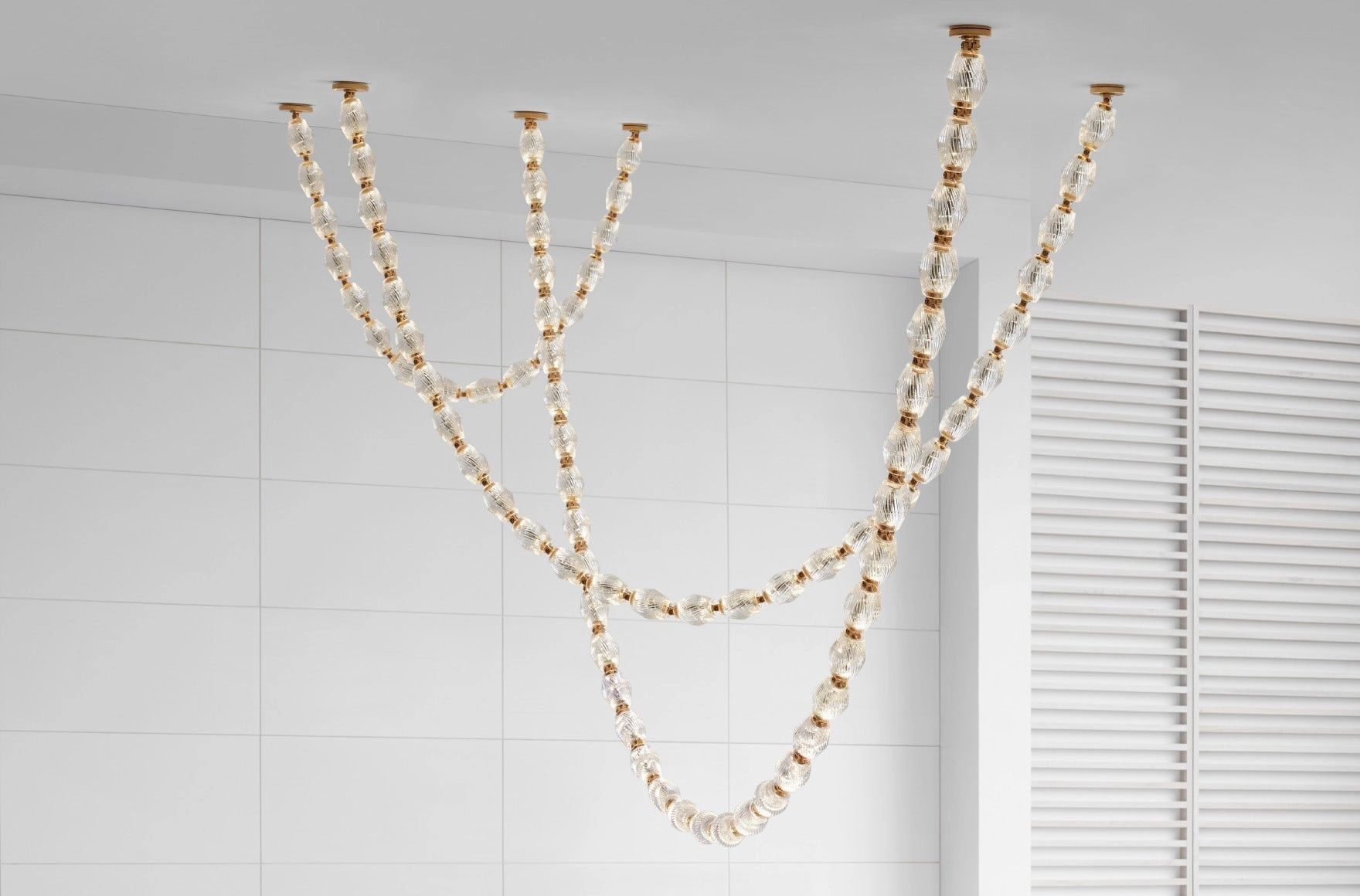 Glass Chain Chandelier