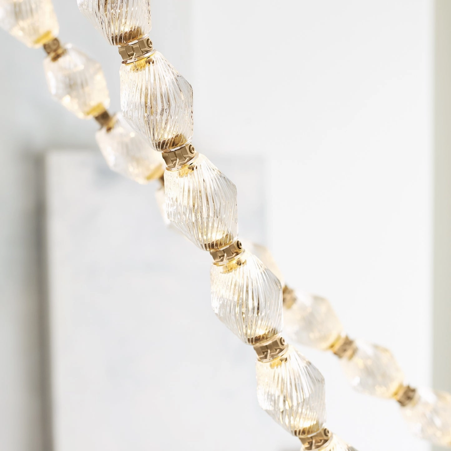 Glass Chain Chandelier