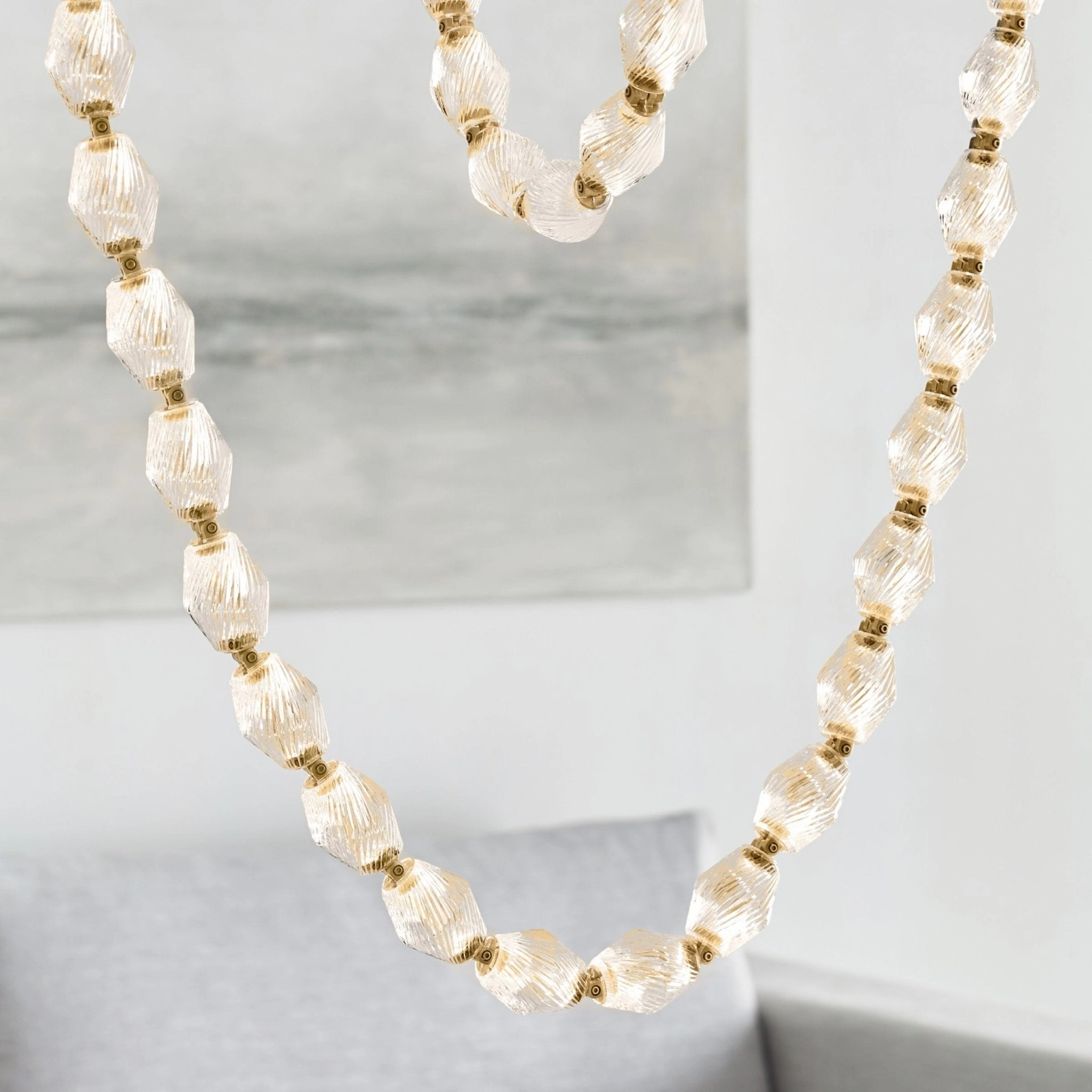 Glass Chain Chandelier