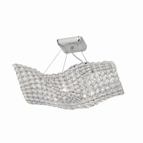 Glitter 4 Light Chrome & Crystal Semi Flush Ceiling Light soft glow ceiling light
