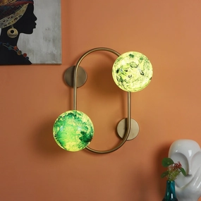 Gold And Green 2 Iron Wall Lights decorative ceiling fixture