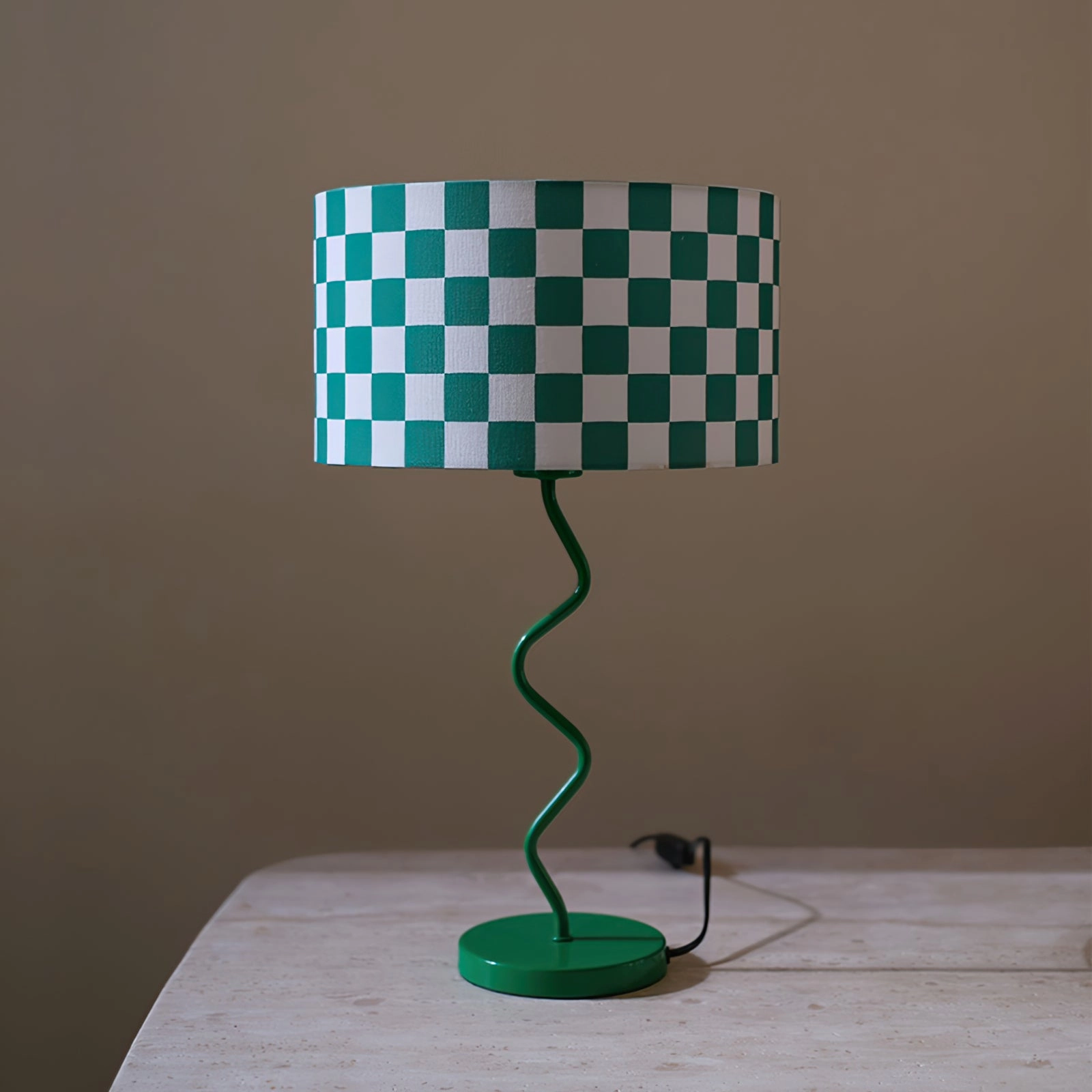 Green Chessboard Table Light