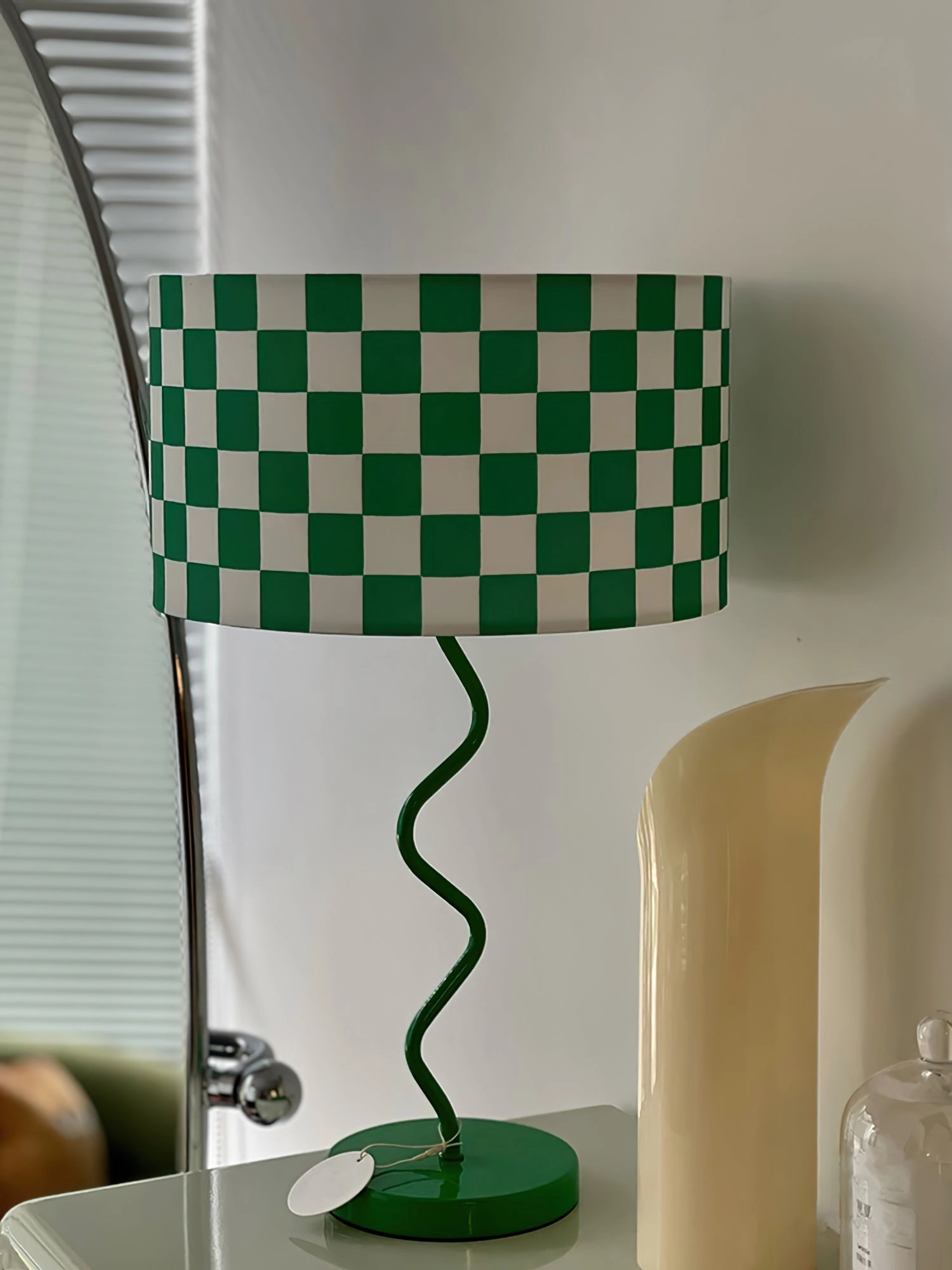 Green Chessboard Table Light