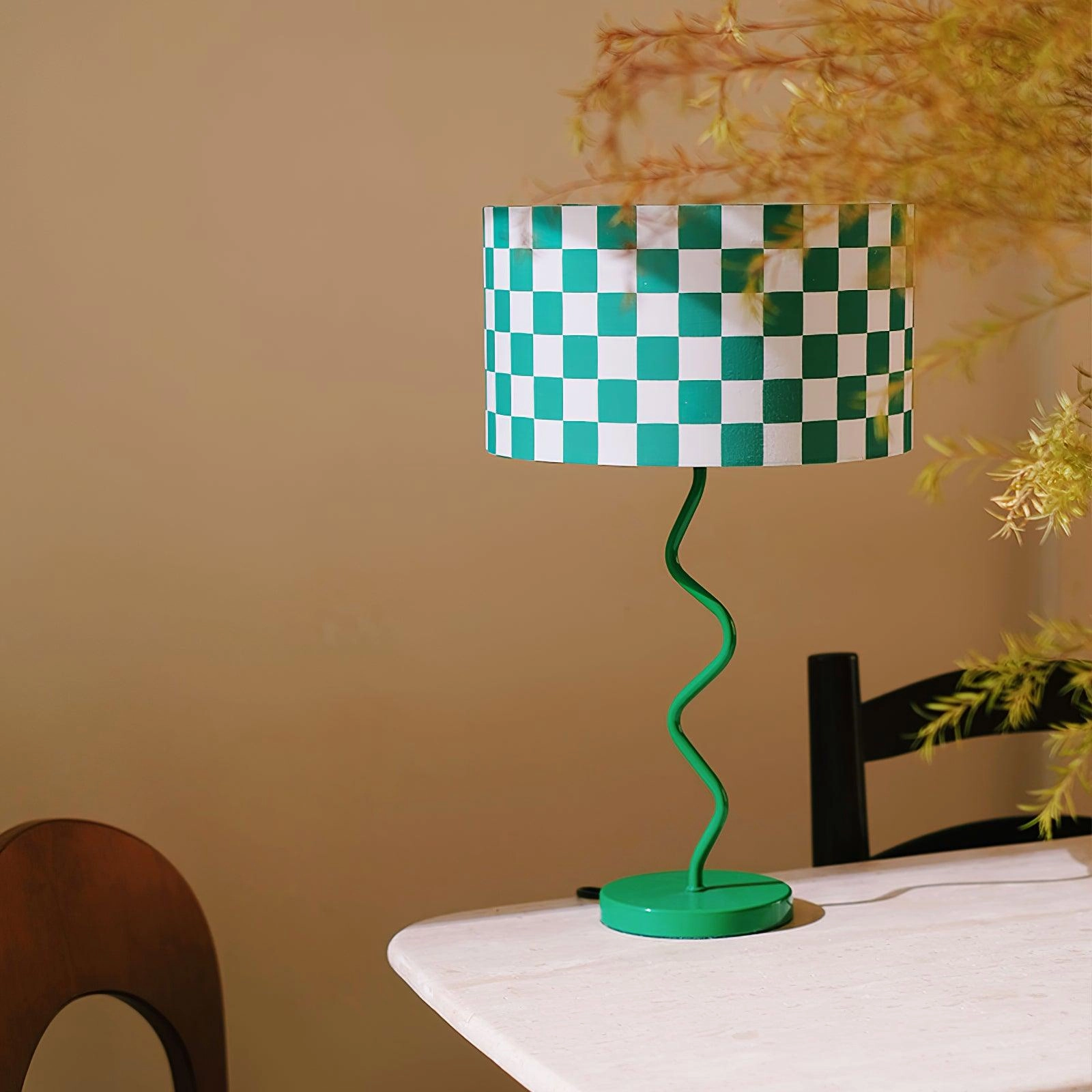 Green Chessboard Table Light