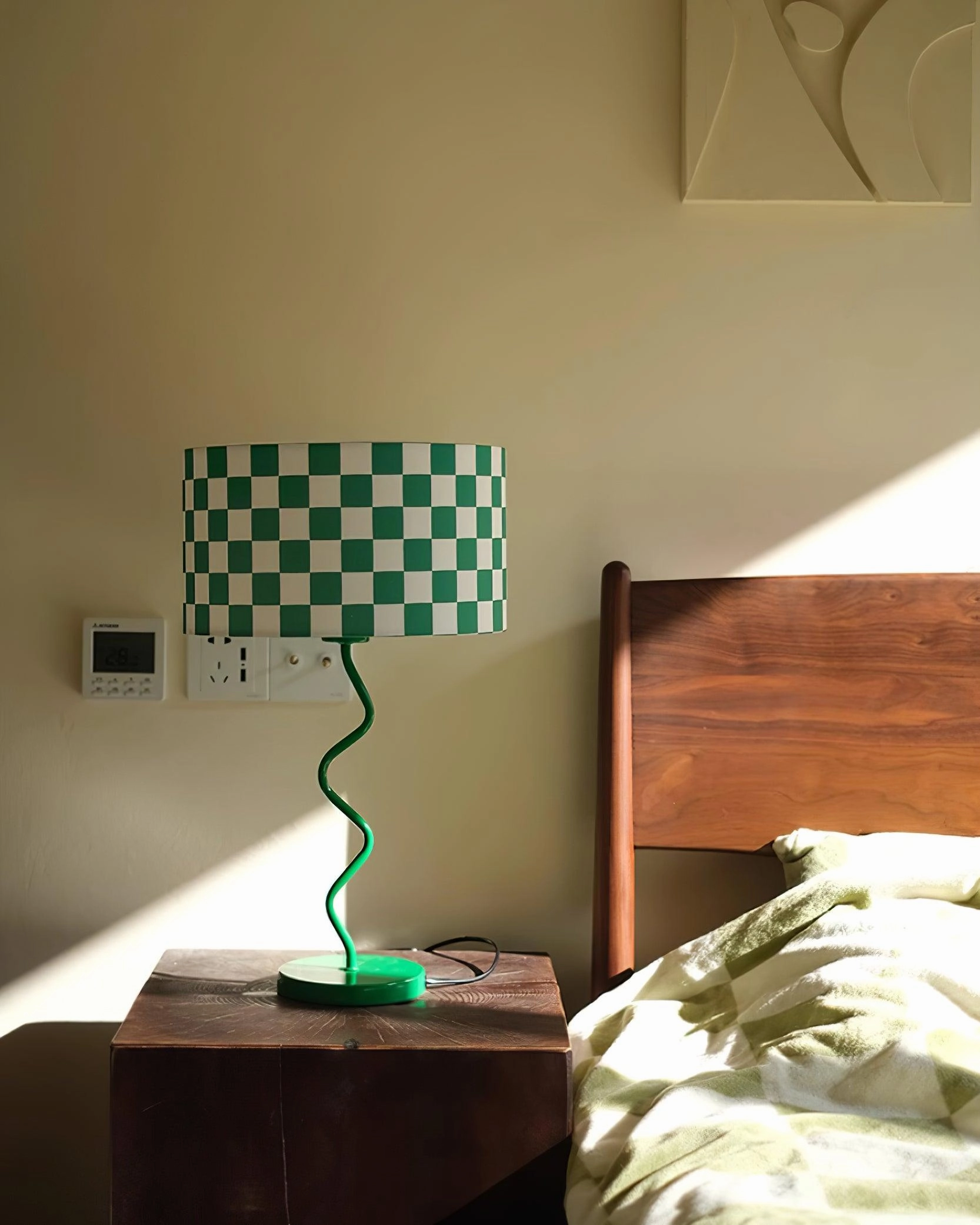 Green Chessboard Table Light