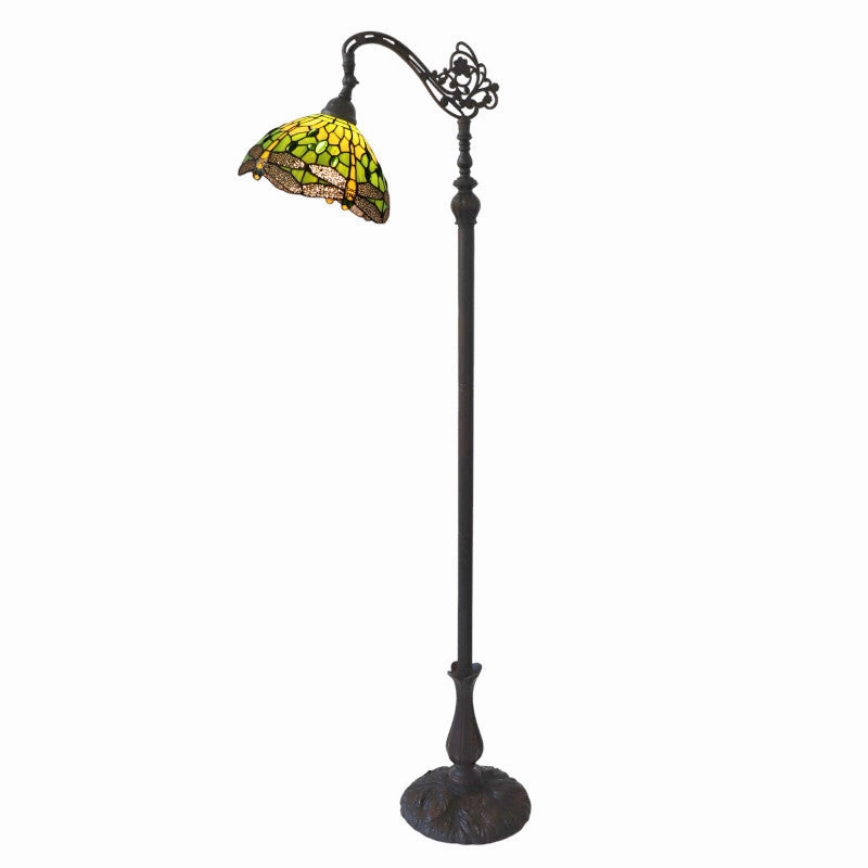 Green Dragonfly Swan Neck Tiffany Floor Lamp creative lampshade design