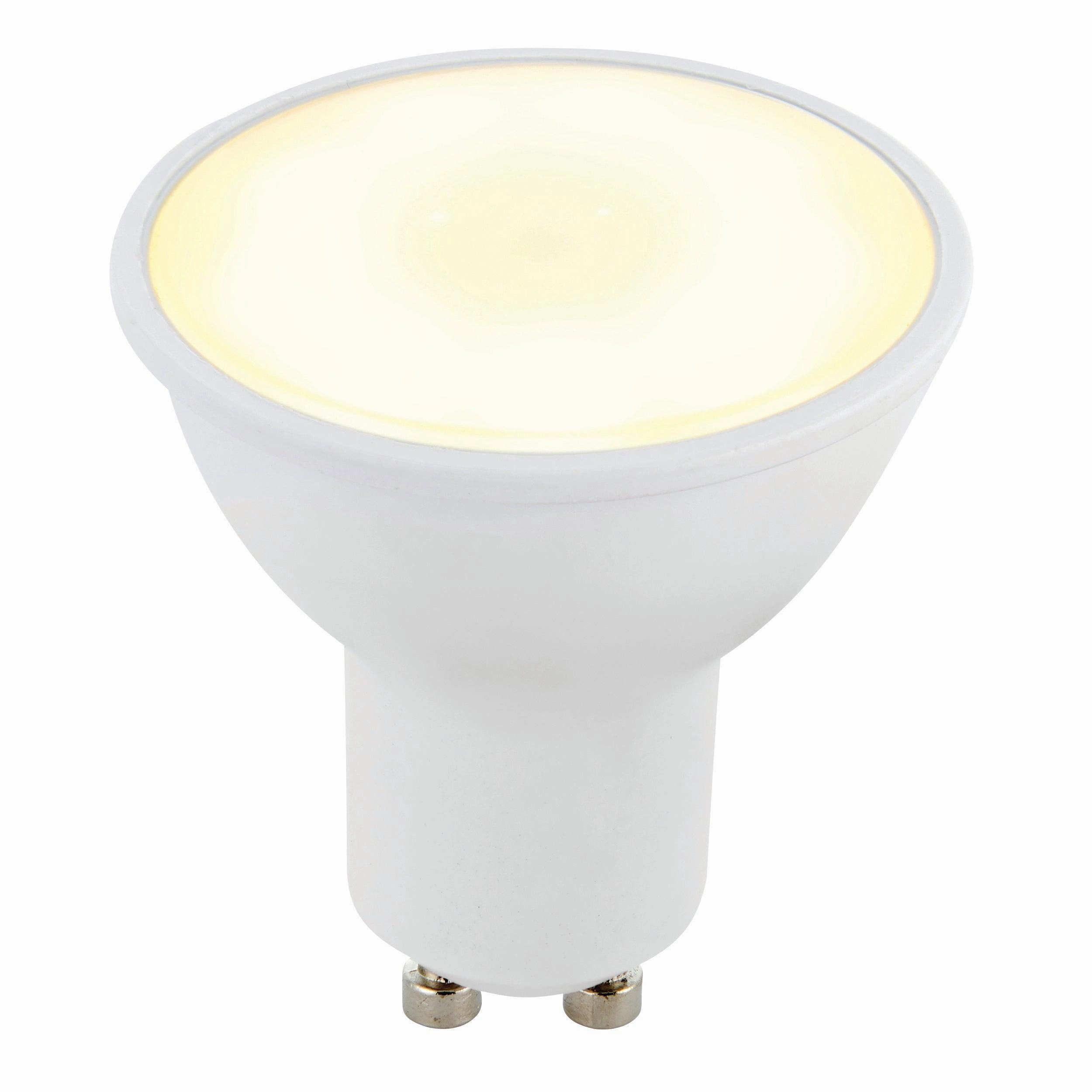GU10 LED Lamp Bulb 120 Degree Beam angle 5W - Warm White contemporary ceiling fixture