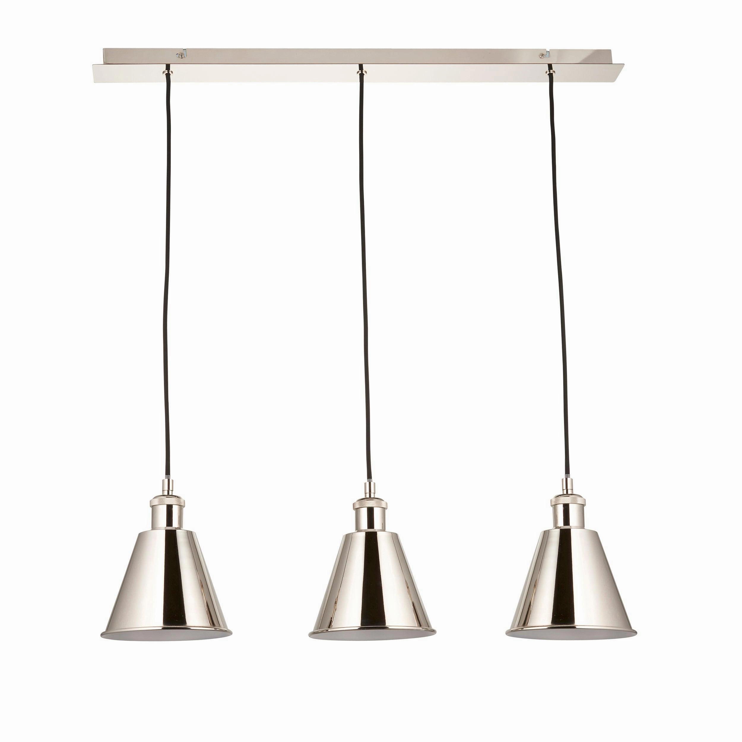 Hal Nickel 3 Light Adjustable Ceiling Pendant