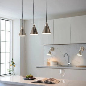 Hal Nickel 3 Light Adjustable Ceiling Pendant white ceiling lamp