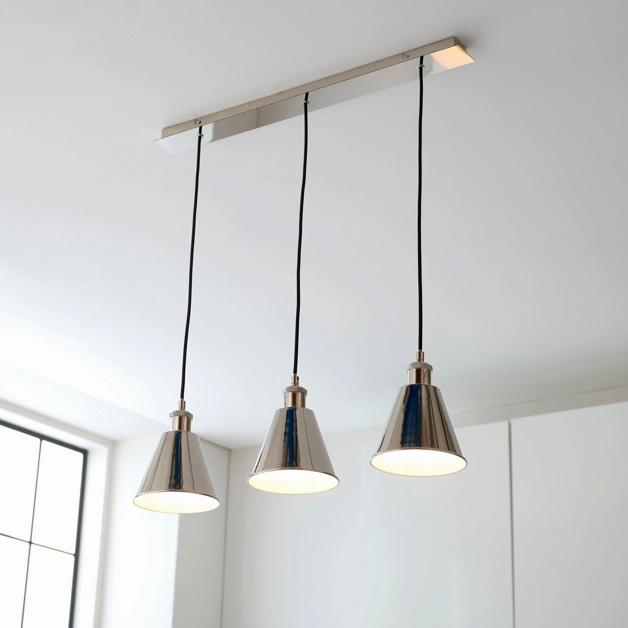 Hal Nickel 3 Light Adjustable Ceiling Pendant