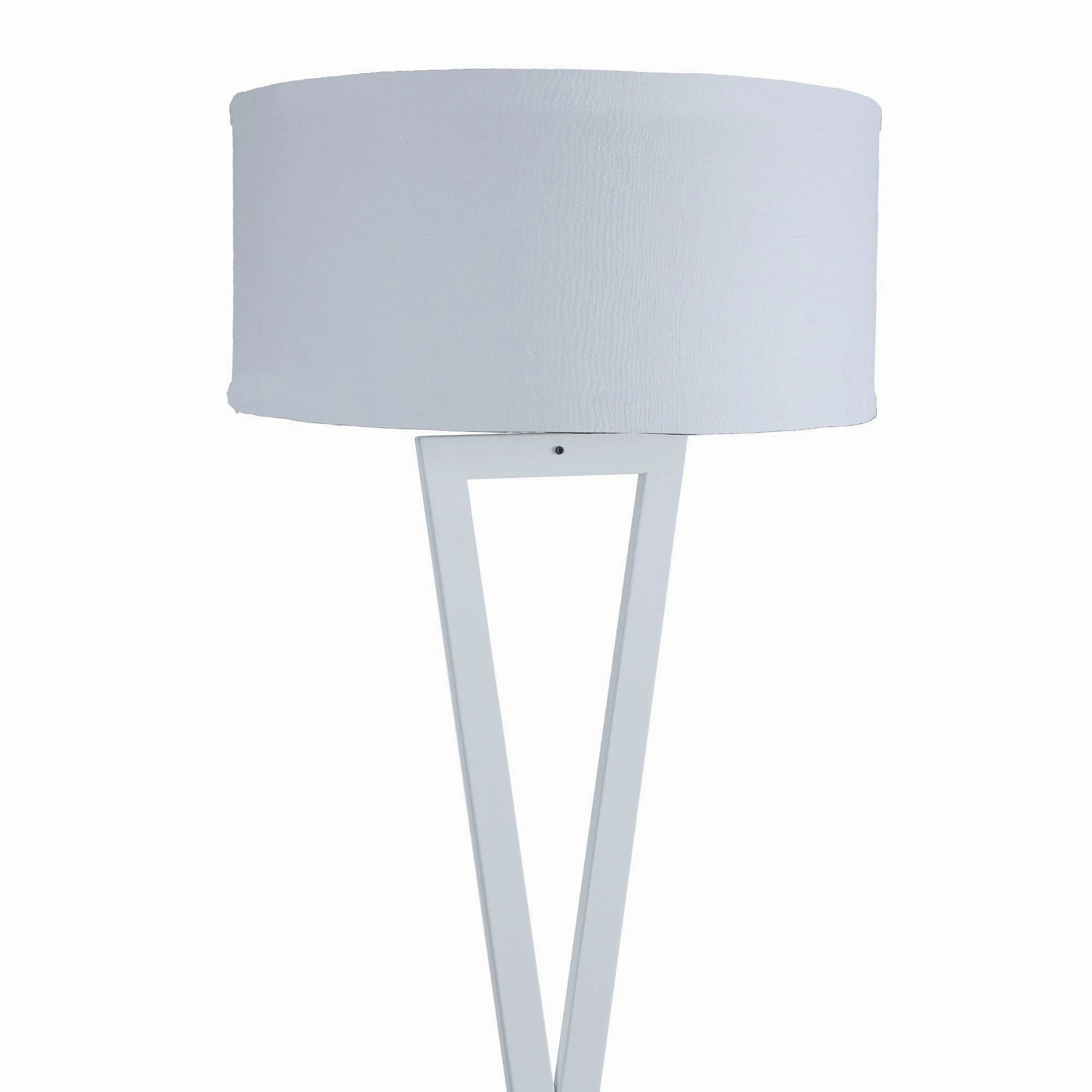 Hamptons White Floor Lamp With Metal Base By SS Lightings