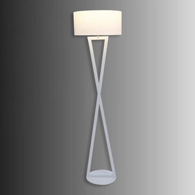 Hamptons White Floor Lamp With Metal Base By SS Lightings creative lampshade design