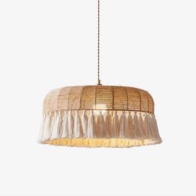 Handwoven Jute Pendant Light surface mount ceiling lamp