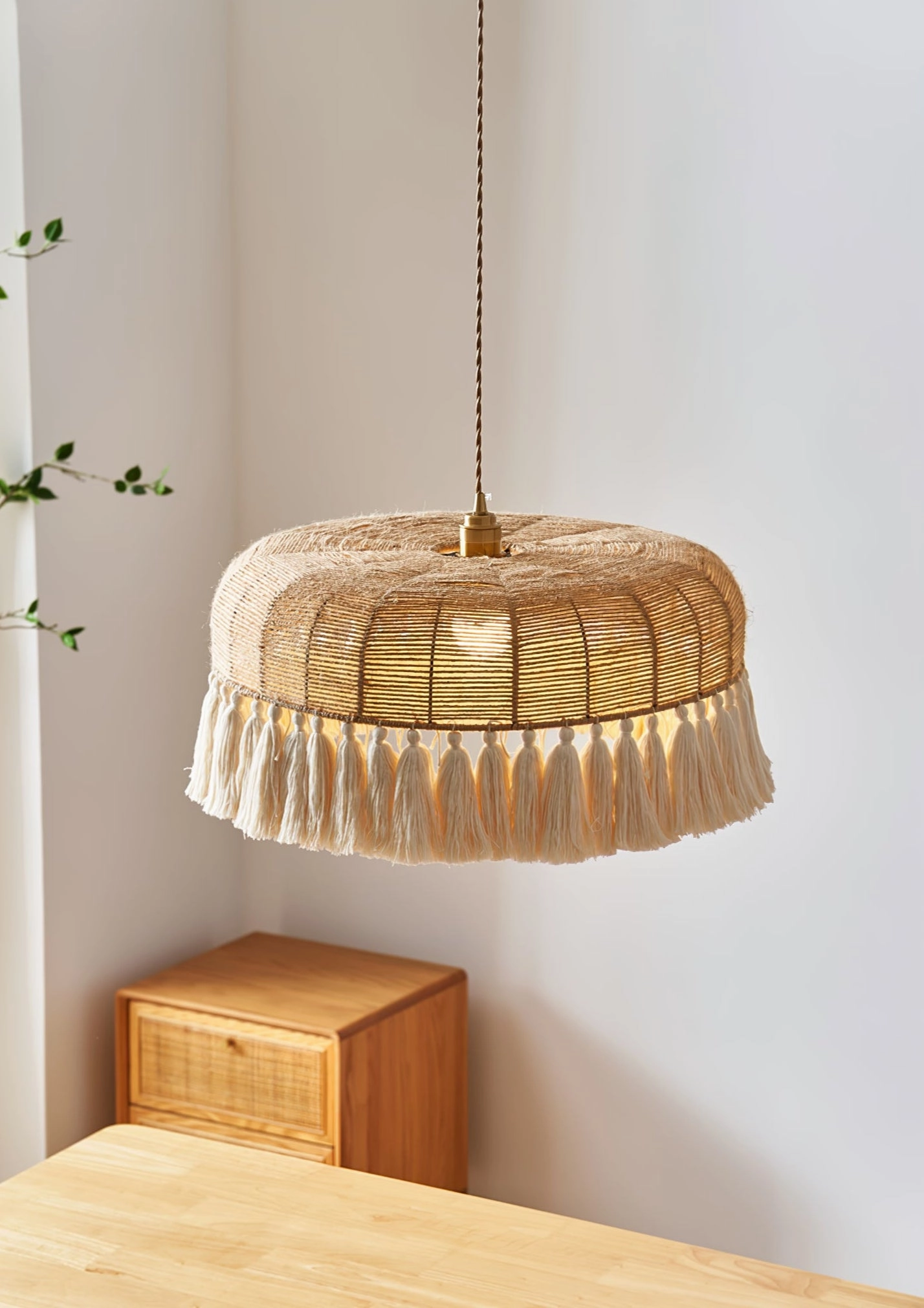 Handwoven Jute Pendant Light
