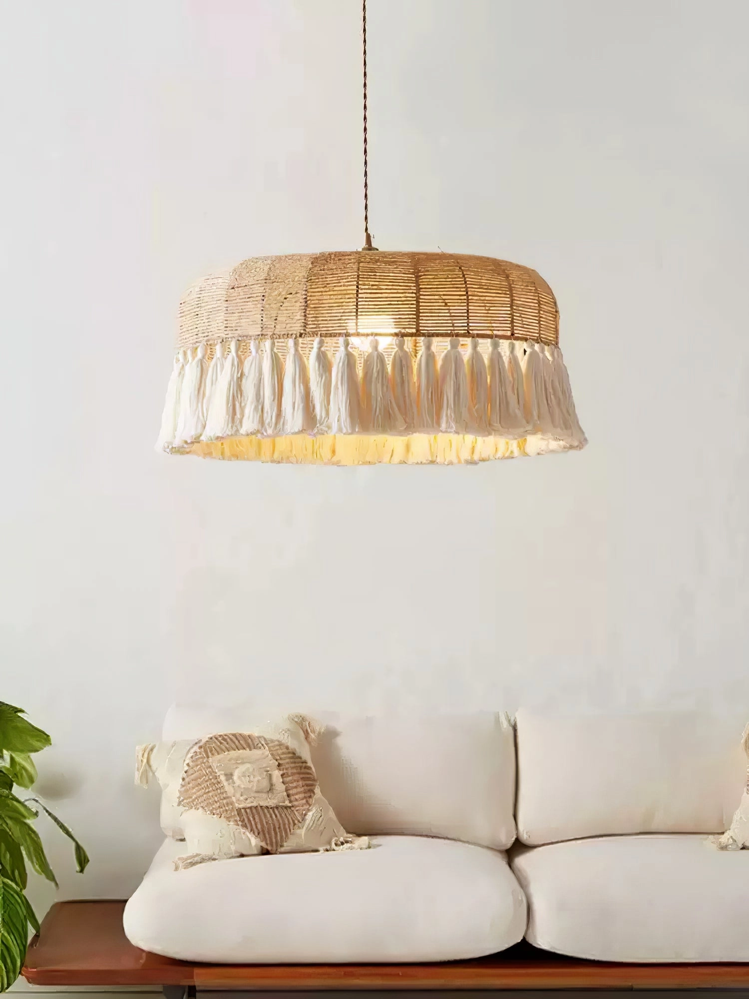 Handwoven Jute Pendant Light