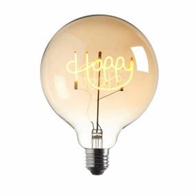 Happy LED Filament Amber Globe Decorative 2w Light Bulb contemporary ceiling fixture