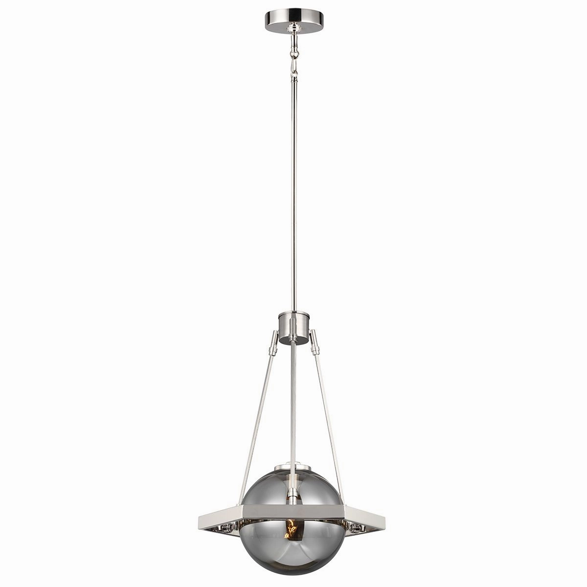 Harper Polished NIckel Ceiling Pendant Light flush mount ceiling fixture