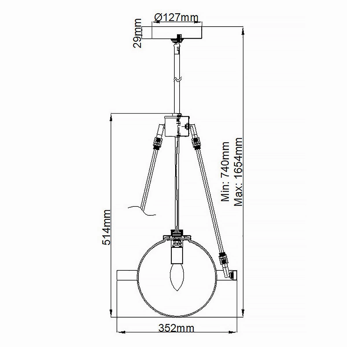 Harper Polished NIckel Ceiling Pendant Light