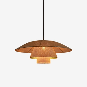Hat Weave Rattan Pendant Lamp surface mount ceiling lamp