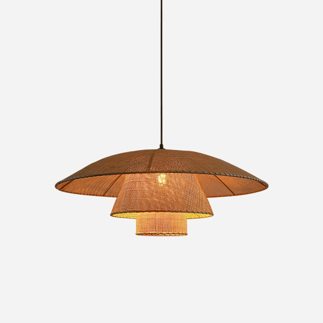 Hat Weave Rattan Pendant Lamp surface mount ceiling lamp
