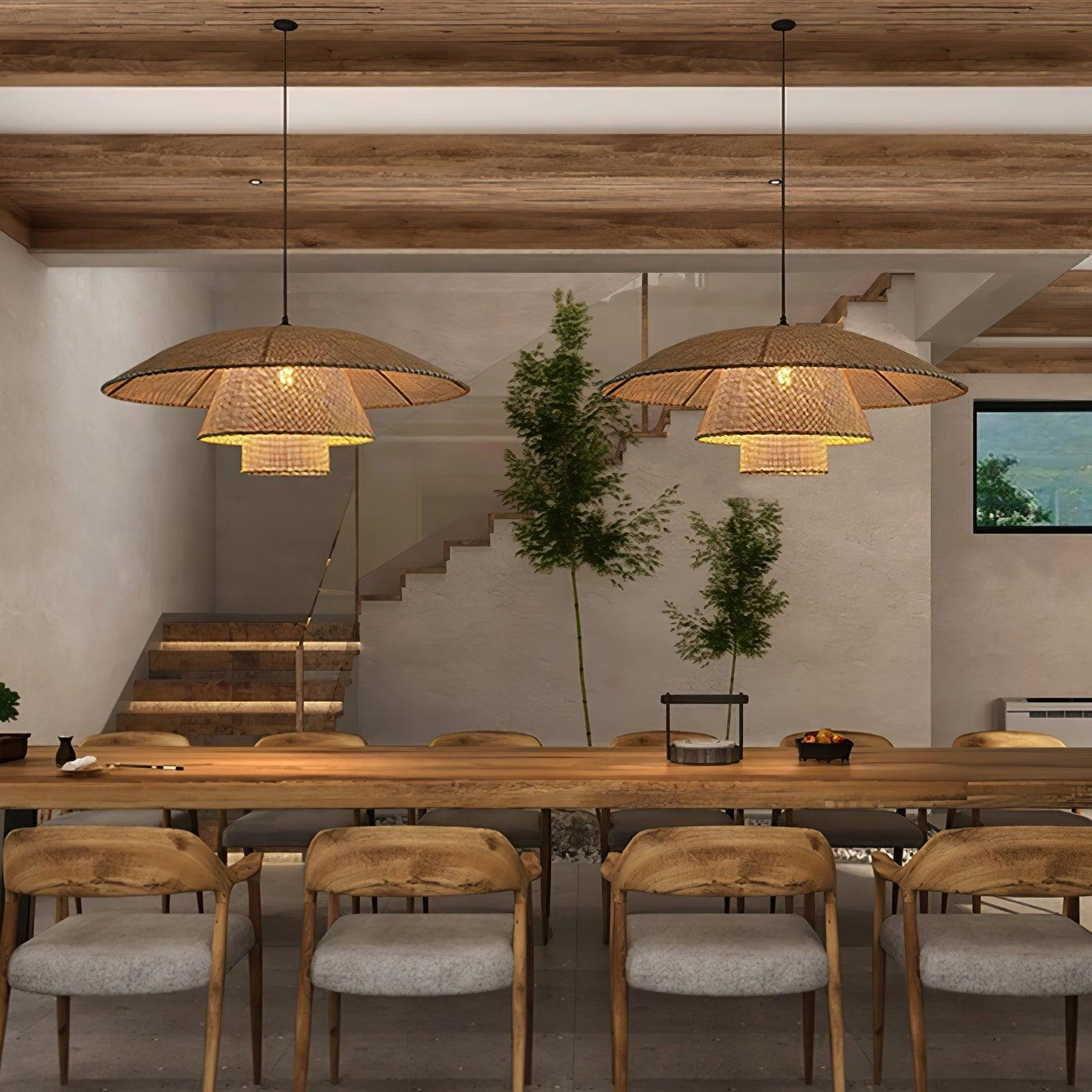 Hat Weave Rattan Pendant Lamp
