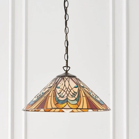Hector Medium Tiffany Ceiling Light, single bulb fitting recessed ceiling spot lamp