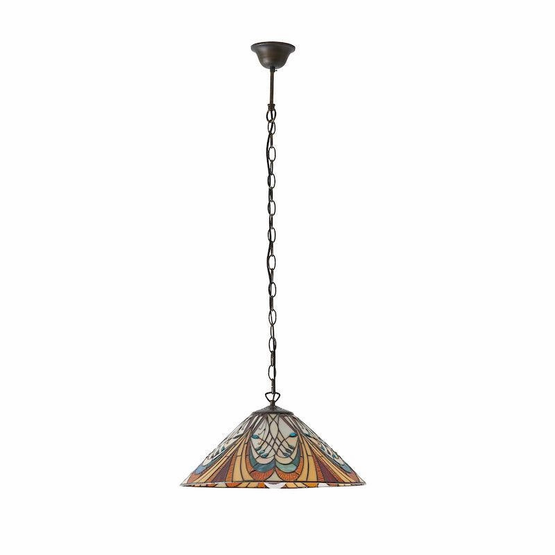 Hector Medium Tiffany Ceiling Light, single bulb fitting
