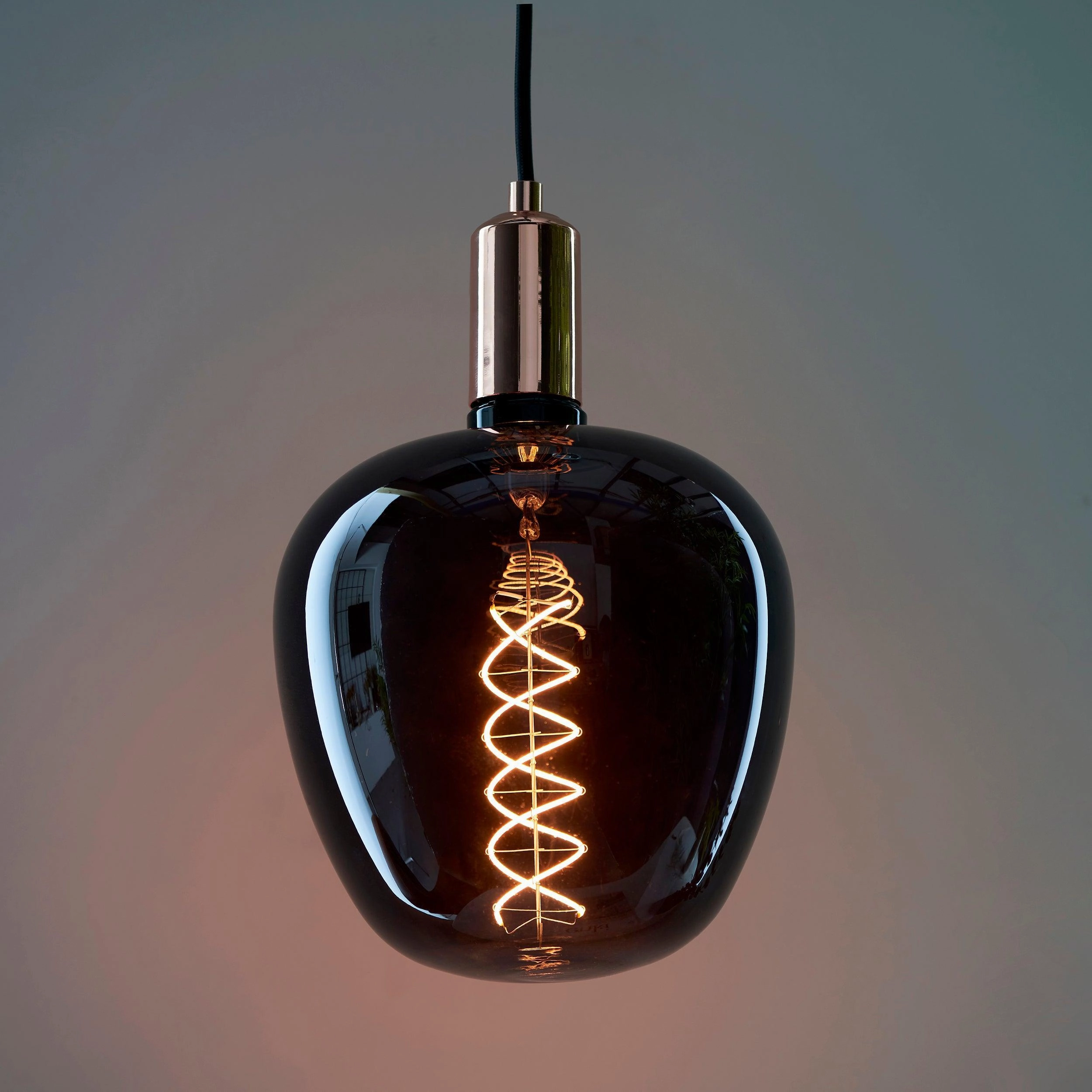 Helix Decorative 4w Smoke Tinted Glass LED E27 Light Bulb