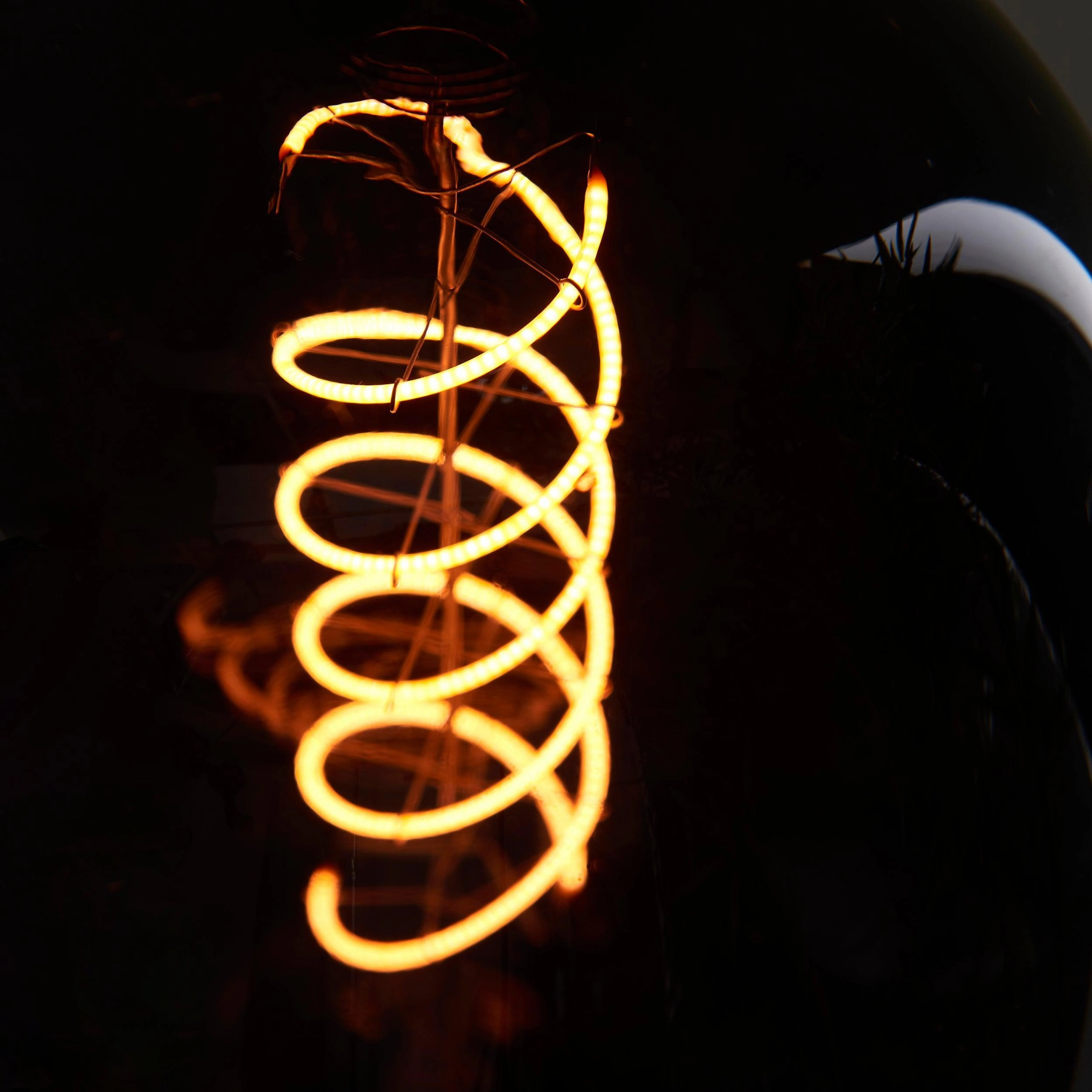 Helix Decorative 4w Smoke Tinted Glass LED E27 Light Bulb