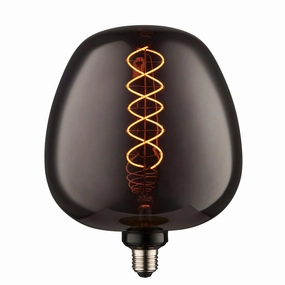 Helix Decorative 4w Smoke Tinted Glass LED E27 Light Bulb contemporary ceiling fixture