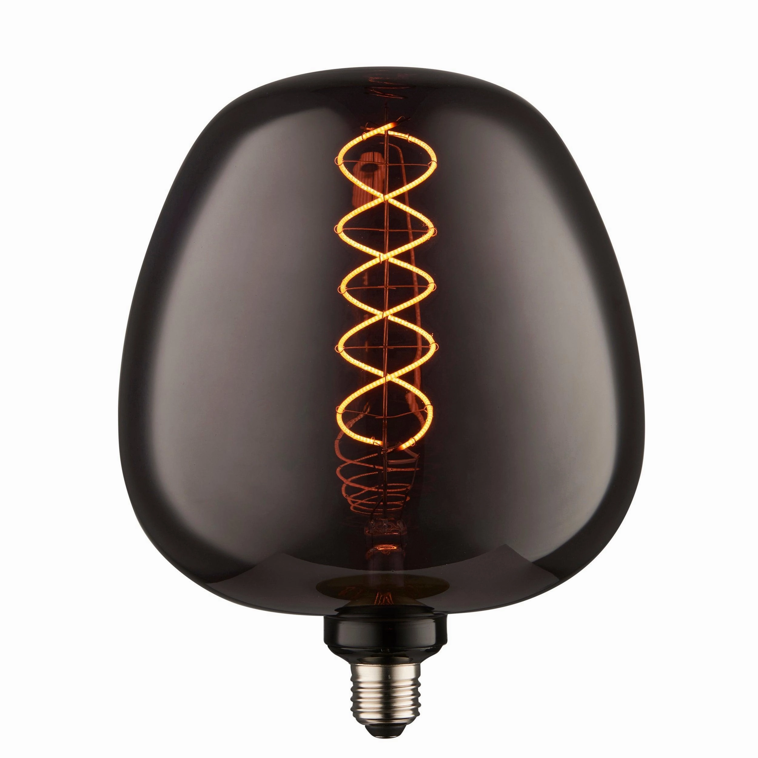 Helix Decorative 4w Smoke Tinted Glass LED E27 Light Bulb contemporary ceiling fixture