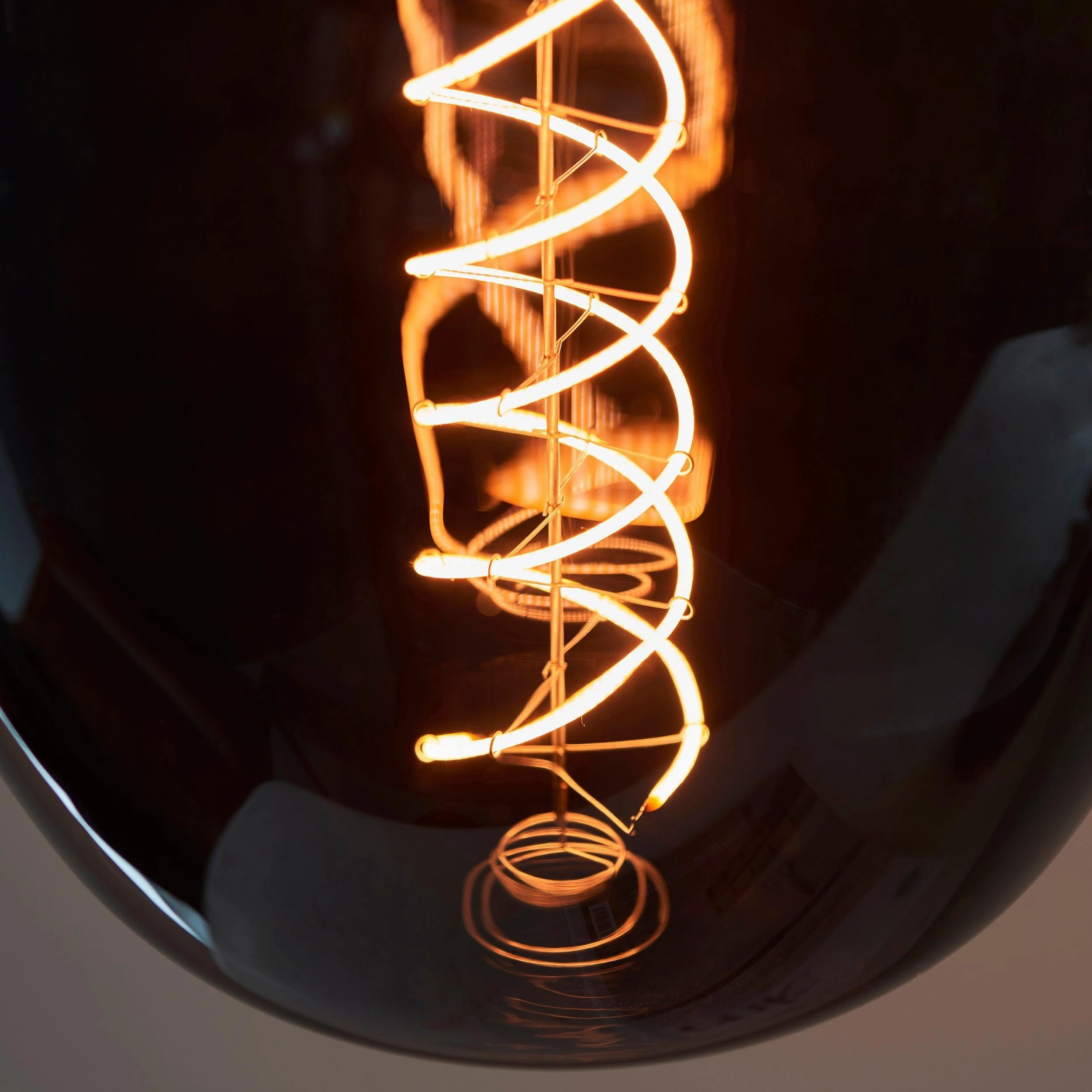 Helix Decorative 4w Smoke Tinted Glass LED E27 Light Bulb