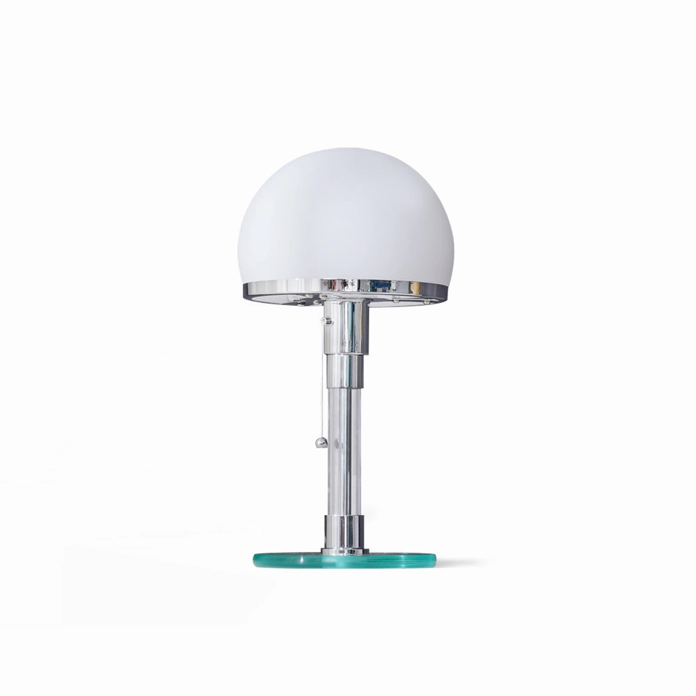 Hemispherical Chrome Table Lamp