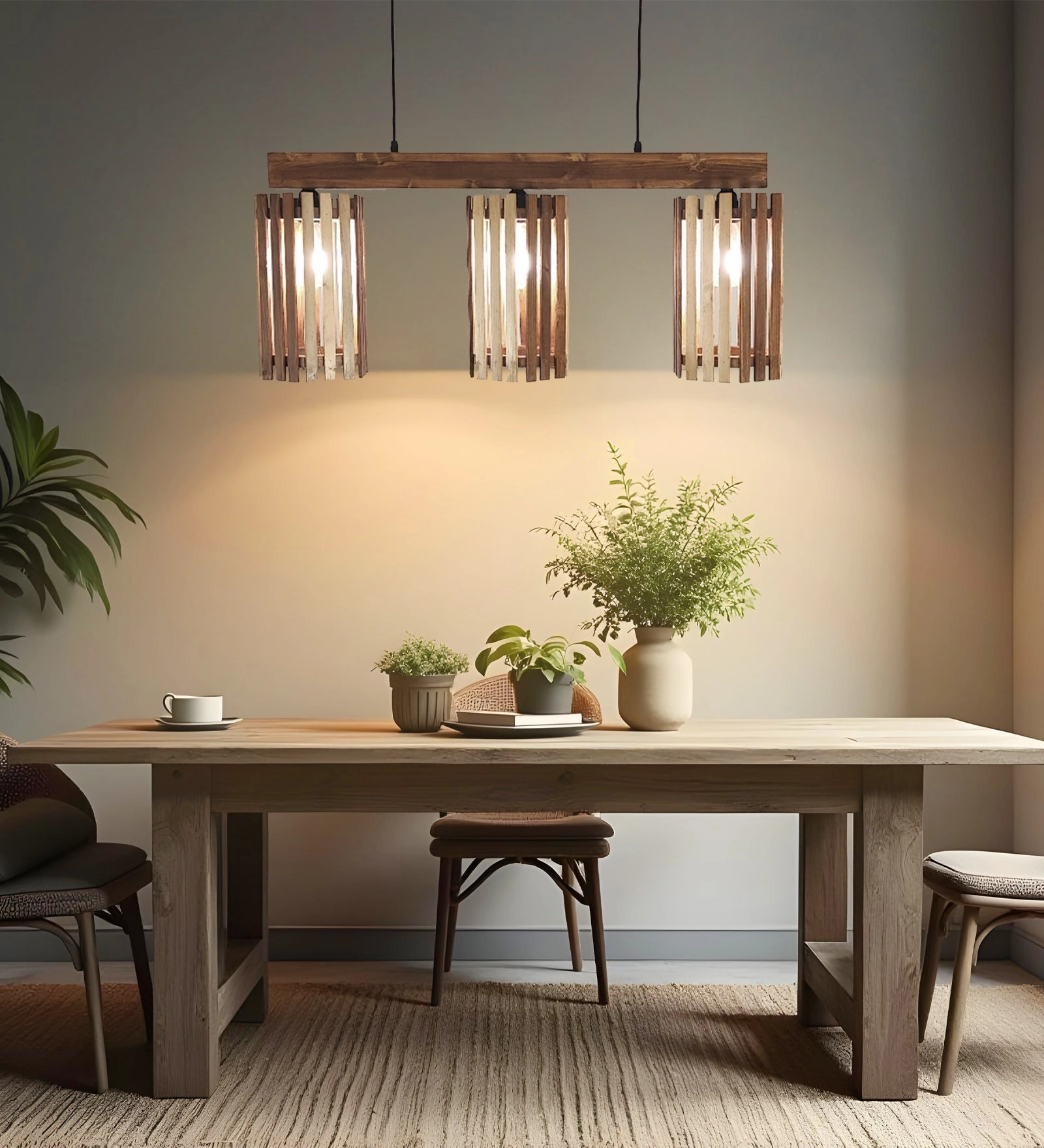 Hexa Brown 3 Series Hanging Lamp (BULB NOT INCLUDED) decorative ceiling fixture