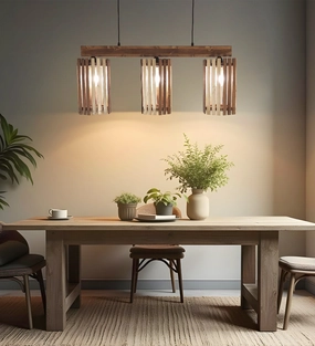 Hexa Brown 3 Series Hanging Lamp (BULB NOT INCLUDED) decorative ceiling fixture