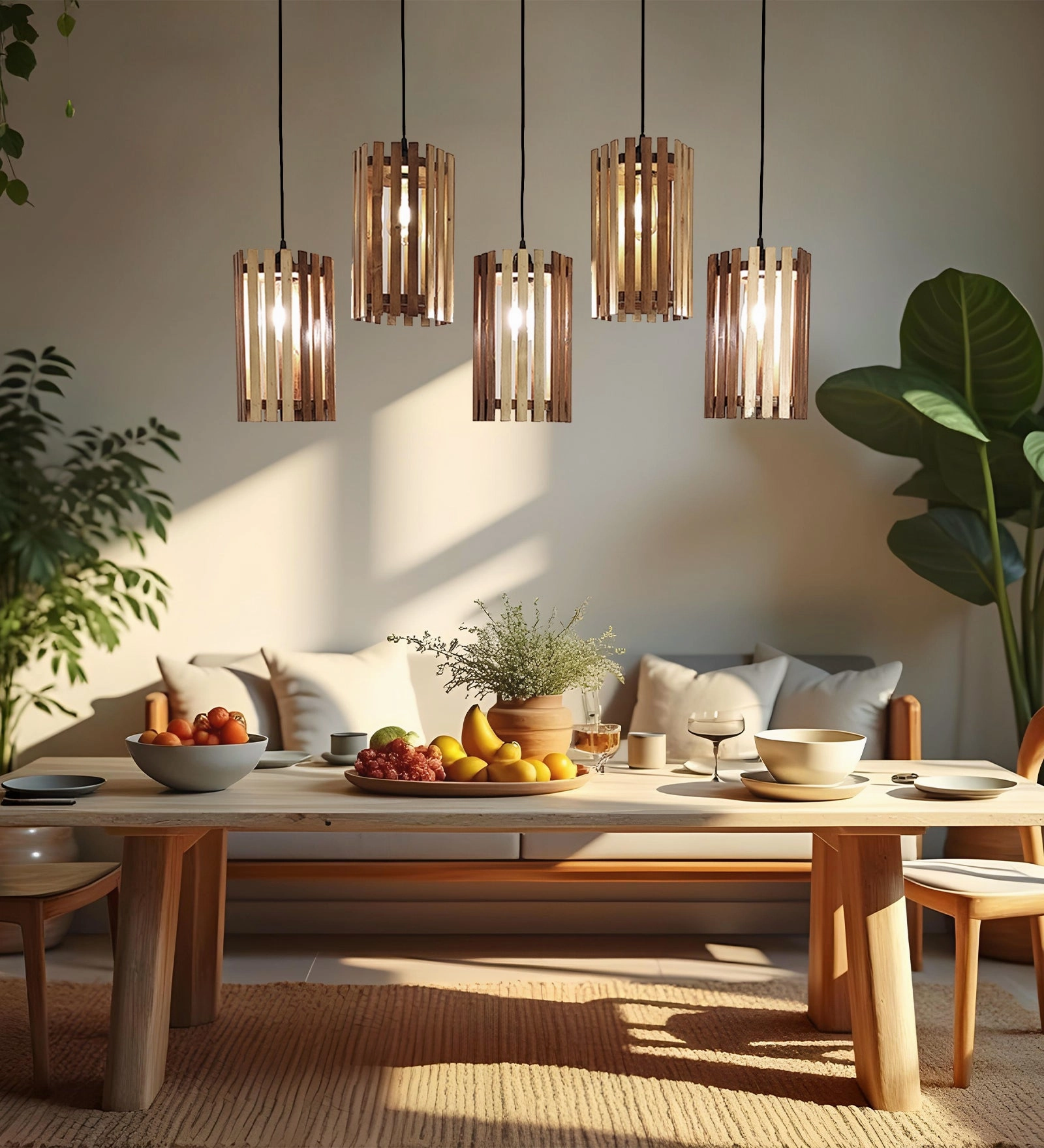 Hexa Brown 5 Series Hanging Lamp (BULB NOT INCLUDED) decorative ceiling fixture