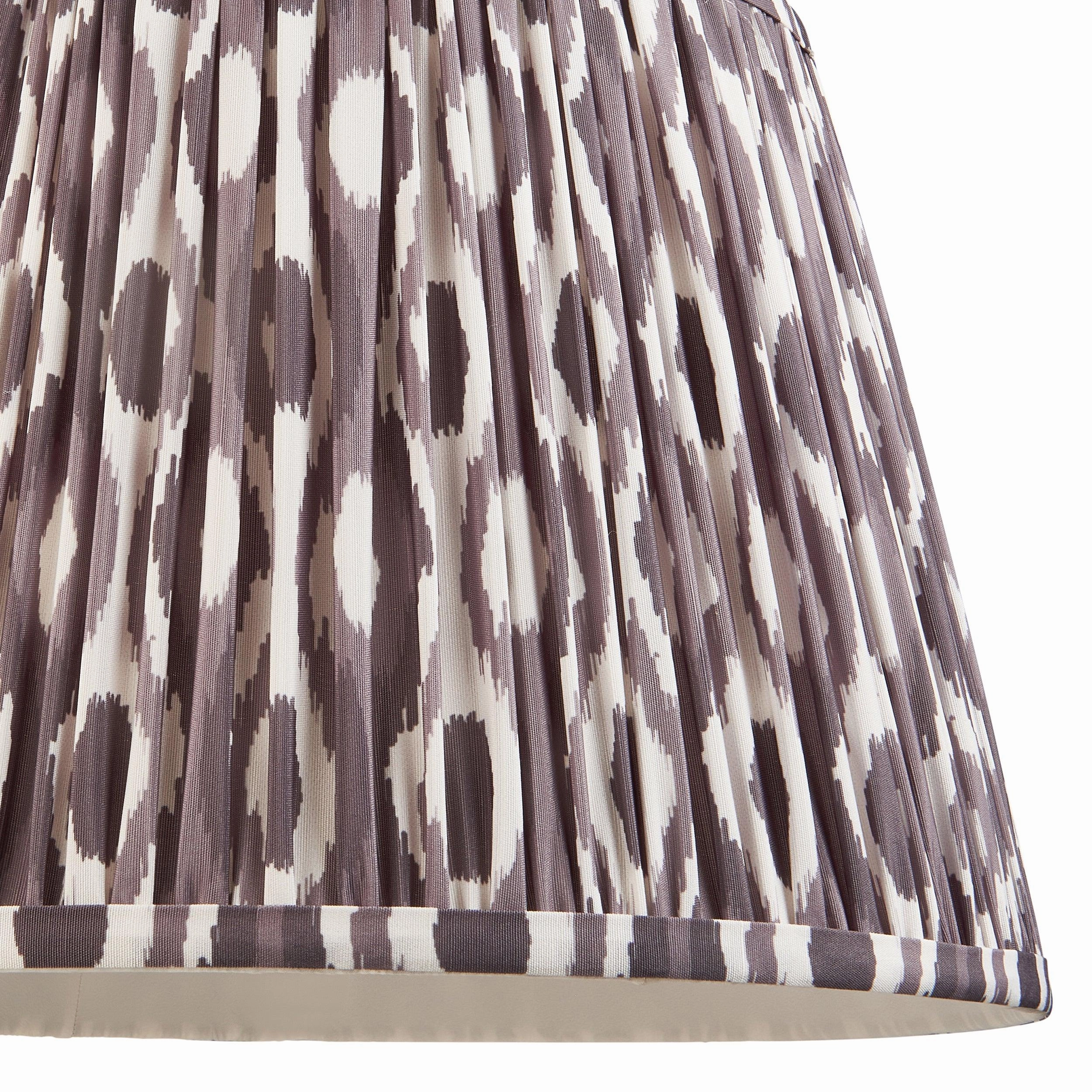 Higgledy Almond White Floor Lamp & Ikat 35cm Pearl Grey Shade
