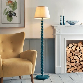 Higgledy Almond White Floor Lamp & Ivy 35cm Vintage White Shade creative lampshade design