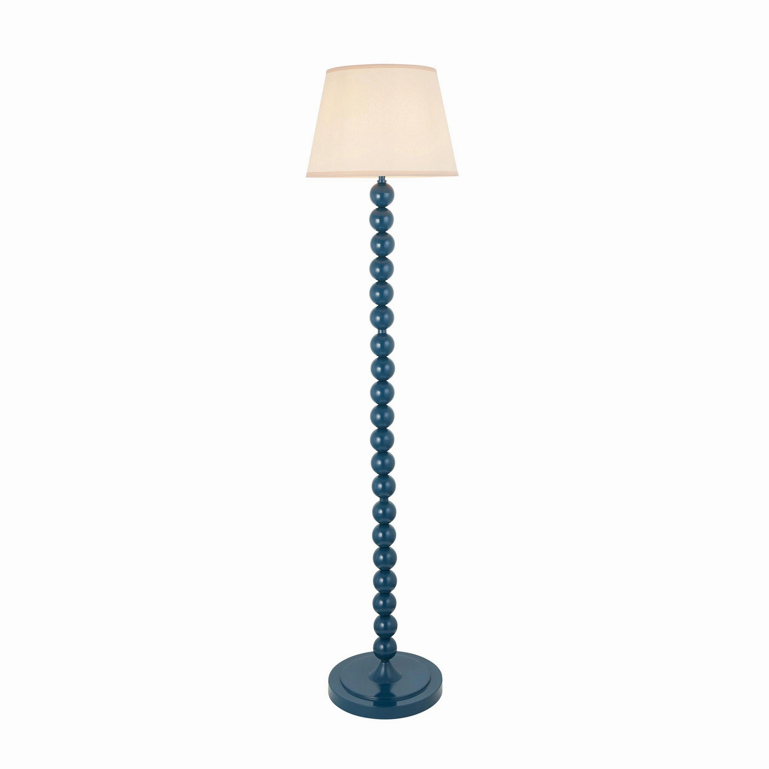 Higgledy Almond White Floor Lamp & Ivy 35cm Vintage White Shade