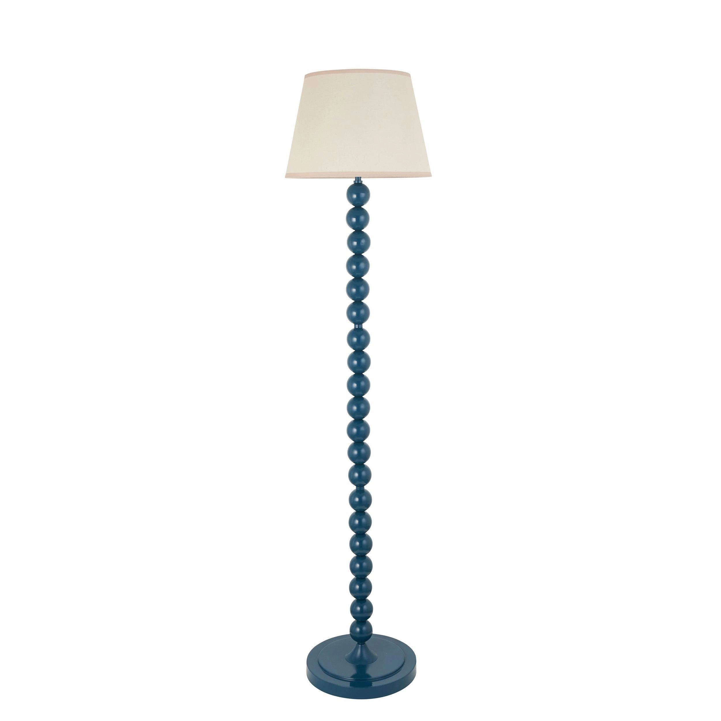 Higgledy Almond White Floor Lamp & Ivy 35cm Vintage White Shade