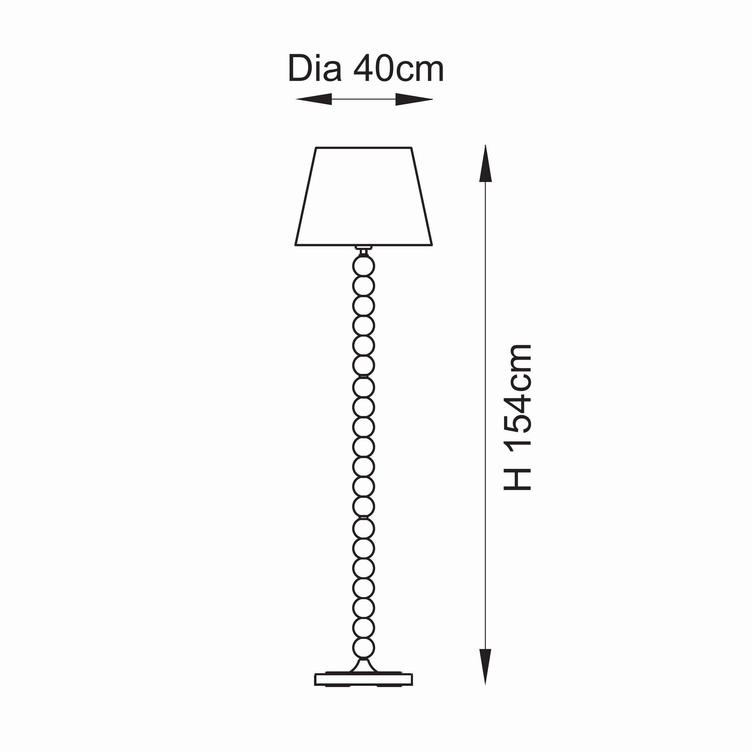 Higgledy Almond White Floor Lamp & Zigzag 40cm Cotswold Green Shade