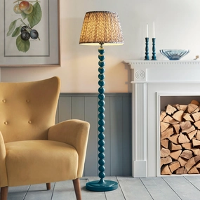 Higgledy Blue Floor Lamp & Leaf 40cm Pearl Grey Shade creative lampshade design