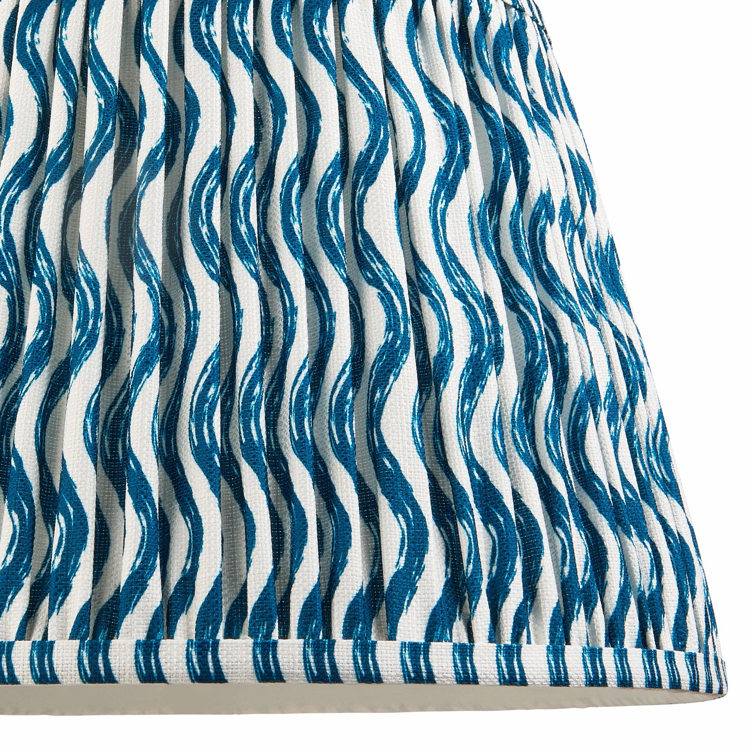 Higgledy Green Floor Lamp & Ripple 35cm Marlin Blue Shade